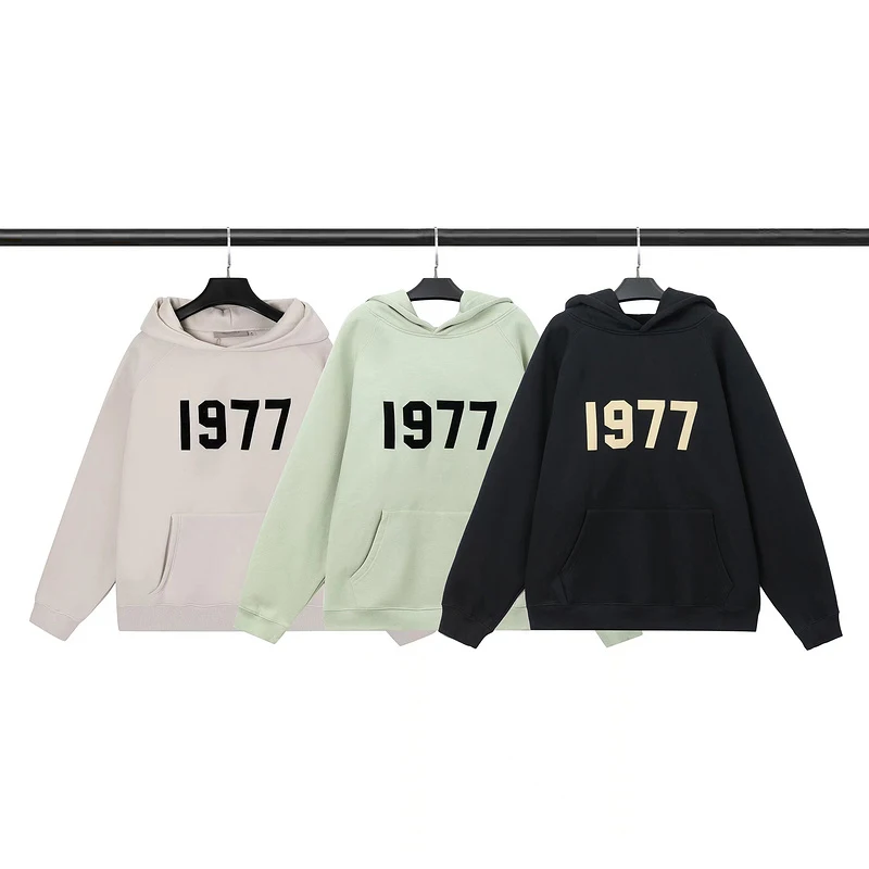 

2022 New Oversized Men Hoodies High Quality 1977 Letter Cotton Sweatshirts Loose Couples Tops Fashion Hip Hop Hoodie