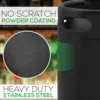 Pressurized Growler Tap System, 128oz Powder Coated Mini Keg Dispenser Portable Kegerator Kit, Co2 Pressure Regulator 6