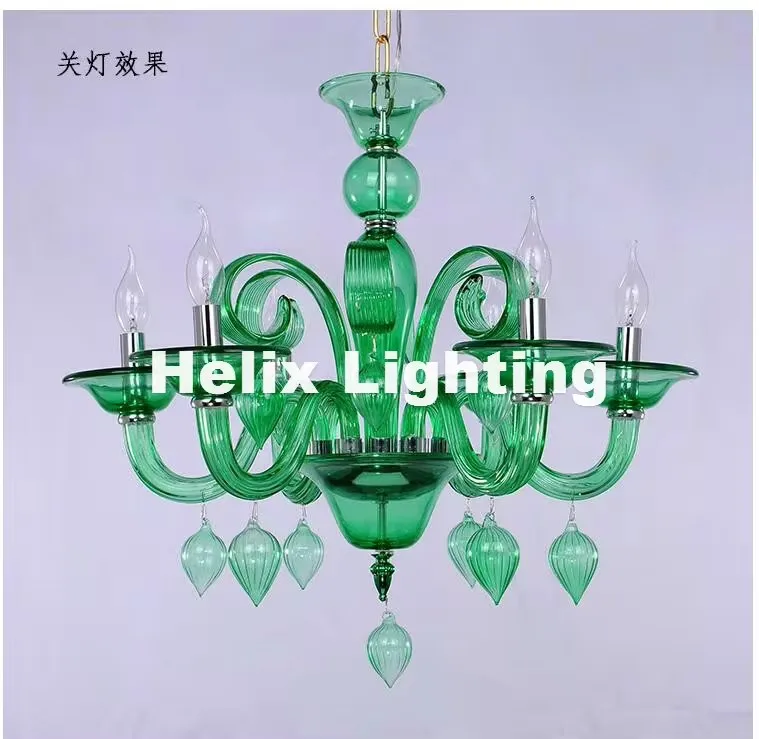 Description Picture 6 of itemModern Colorful Chandelier Lamps For Coffee Shop Wedding Bar Blue Purple Red Yellow Glass Ball Lamp Modern LED Chandelier