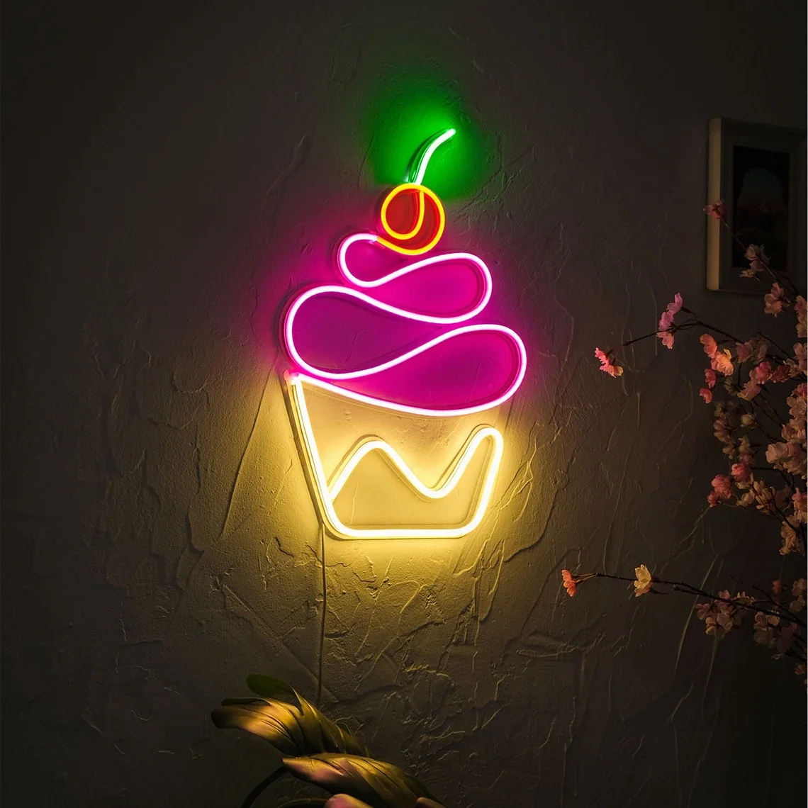 

Cupcake Neon Sign Custom Neon Sign Wedding Neon Sign Art Neon Sign Bedroom Wall Decor Gift For Her
