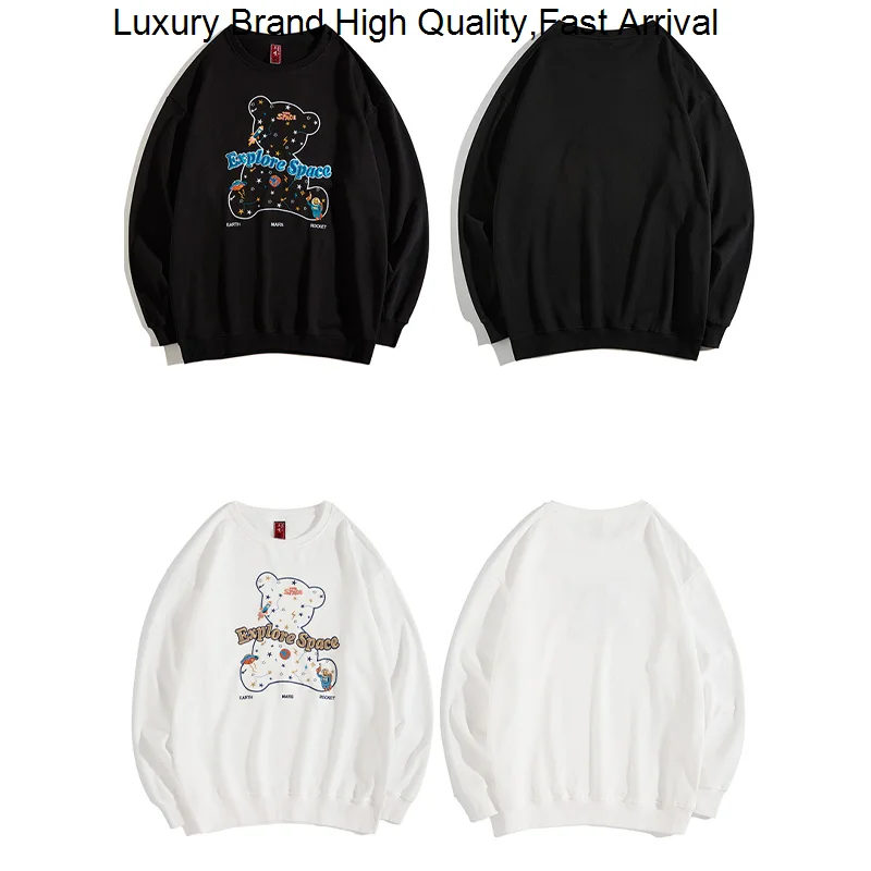 

autumn 2023 new Guochao cartoon embroidery Sweatshirt men's Pullover lovers