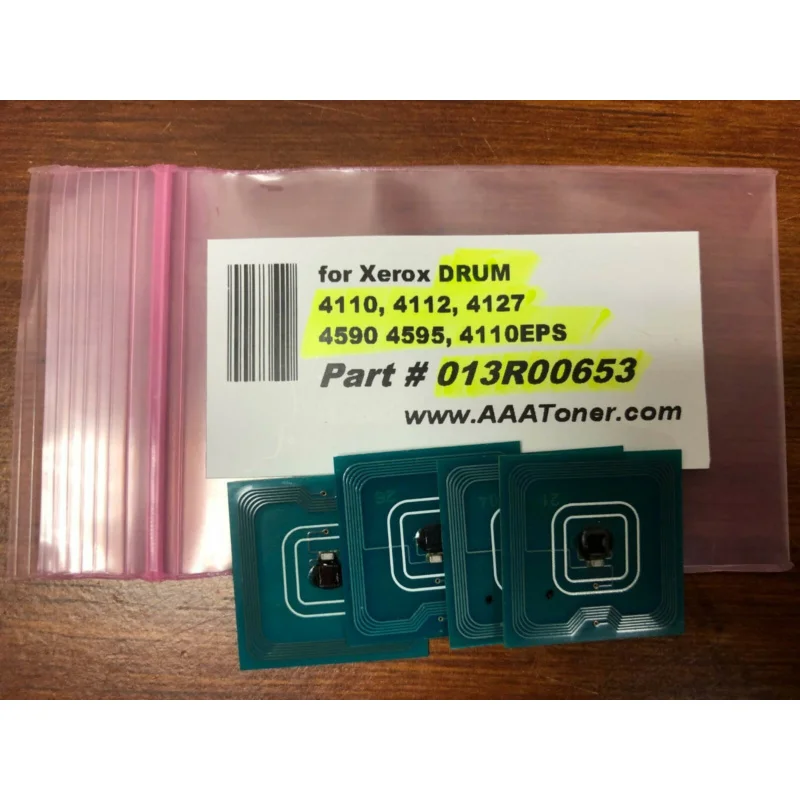 4 x "013R00653" DRUM Chip for Xerox 4112, 4127, 4110, 4590, 4595, 4110EPS Refill