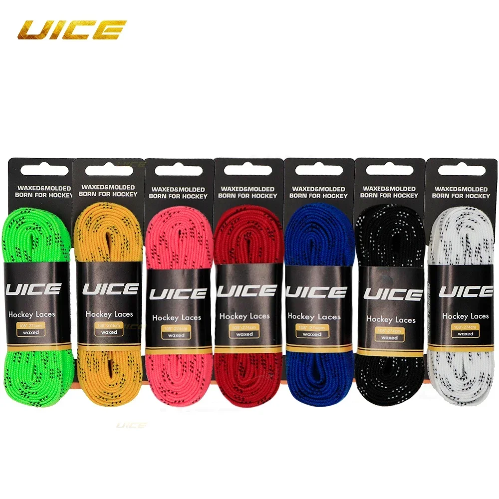 Ice Hockey Skate Laces 84 96 108 120inch Dual Layer Braid Reinforced Waxed Tip Design Hockey Skate Shoe Lacer Hockey Accessories