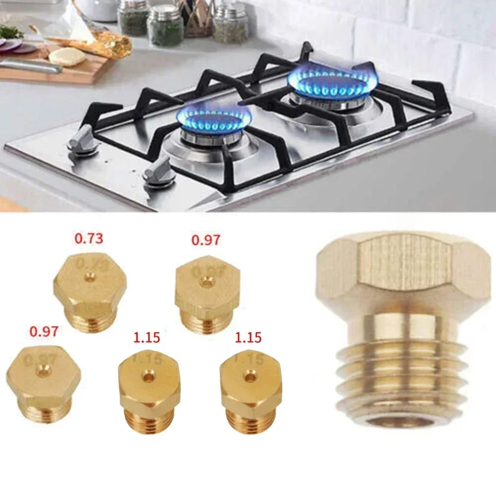 5PCS Burner Gas Natural Gas Hob For LPG Conversion Kit Jets Nozzles Injectors Set Cooking Stove Jet Burner Hobs Parts