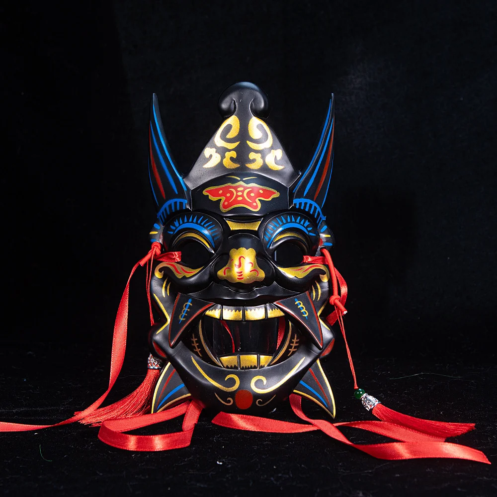 Traditional Chinese Nuo Opera-Inspired ABS Resin Full Face Mask for Cultural Events