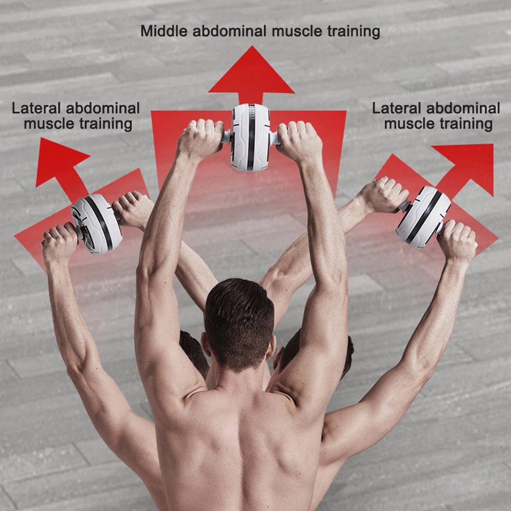 Abdominal Rebound Core Strength Trainer Anti-Slip Rebound Wheel Gymnastic Wheel for Home and Gym Fitness Equipment
