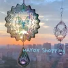 3D Butterfly Wind Chimes，stainless Steel Sun Catcher Stained Mandala Wind Chimes Pendant Garden Home Decoration Wind Spinner 3