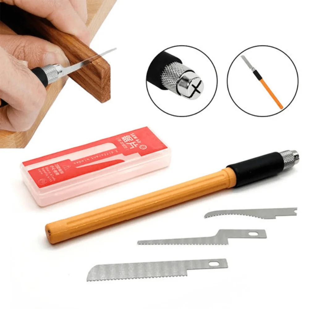 Mini Hand Saw Model Process Tool Modeling Hobbies DIY Razor Saw Hacksaw Tool Model Knife 9pcs set