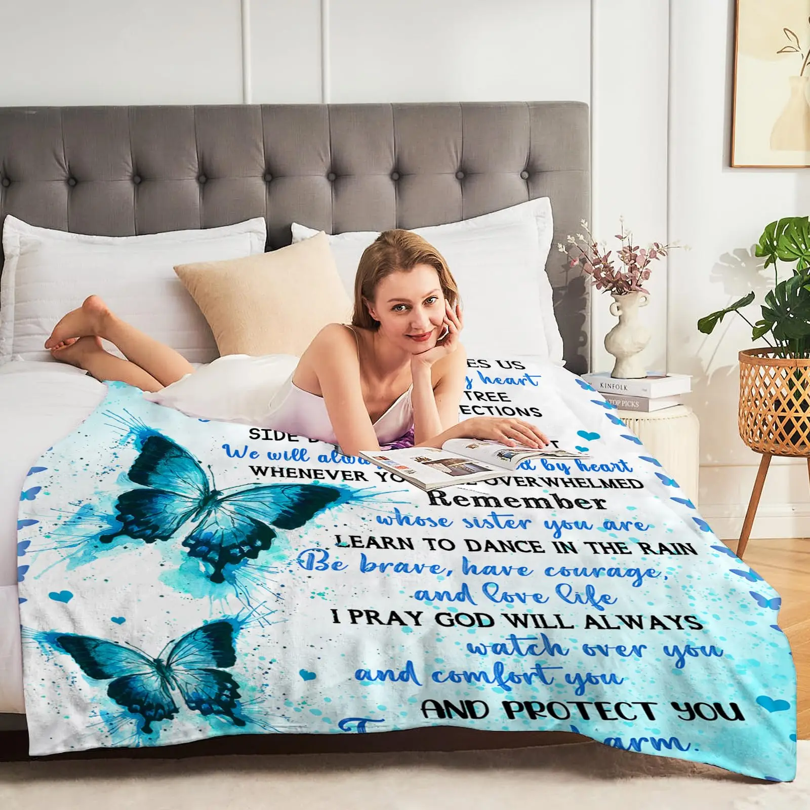 Ultra-Soft Flannel Throws Blankets, Sister in Law Sisters, Warm Quilts for Bed Couch, Birthday Gifts 3