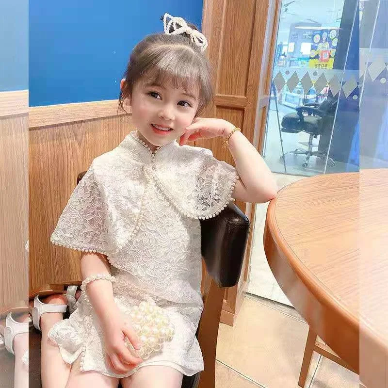 

Платья для девочек, Новинка лета 2022, детская одежда, платья-Ципао, летние детские платья ханьфу для девочек, платье для выпускного вечера 1-7 лет