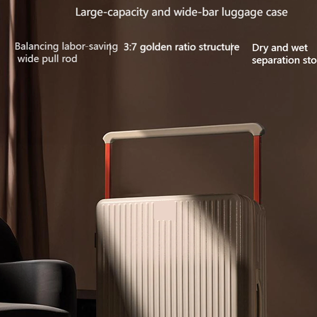 Wide Trolley Explosion-Proof Zipper Suitcase 20inch Boarding Case for Male College Students Large Capacity 24inch Travel Trolley Case for Women