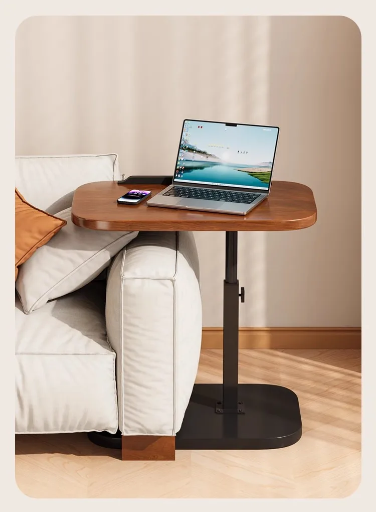 Adjustable Liftable Coffee Table - Rotating Foldable Sofa Side Table with Storage