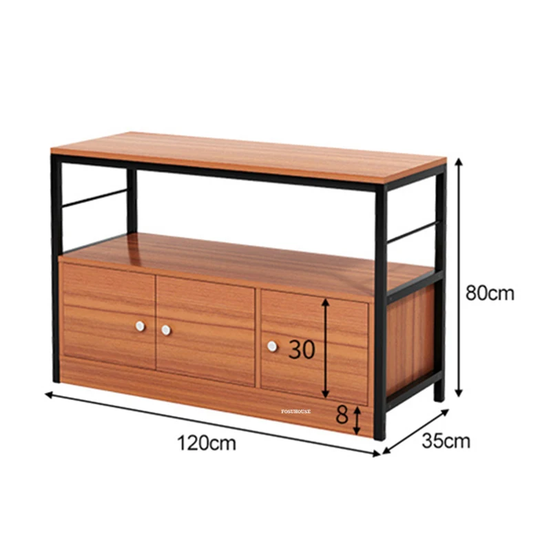 Nordic Wood Based Panel Kitchen Cabinets For Home Furniture Cabinets Multilayer Household Simple Creative Kitchen Storage Rack 6