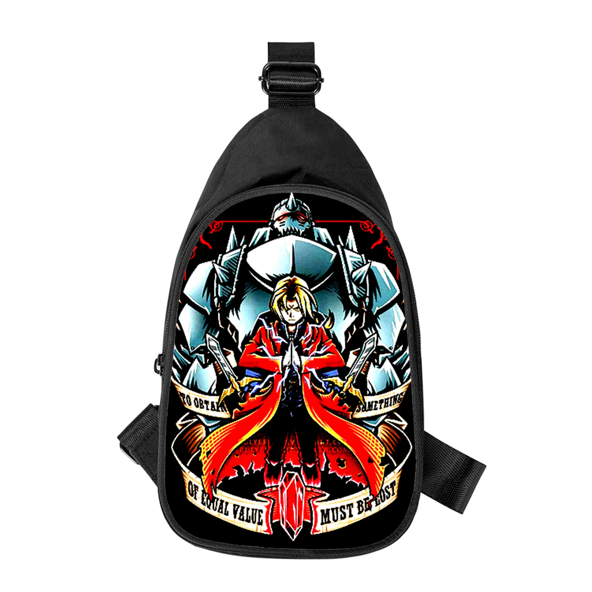 

anime Fullmetal Alchemist Print New Men Cross Chest Bag Diagonally Women Shoulder Bag Husband School Waist Pack Male chest pack