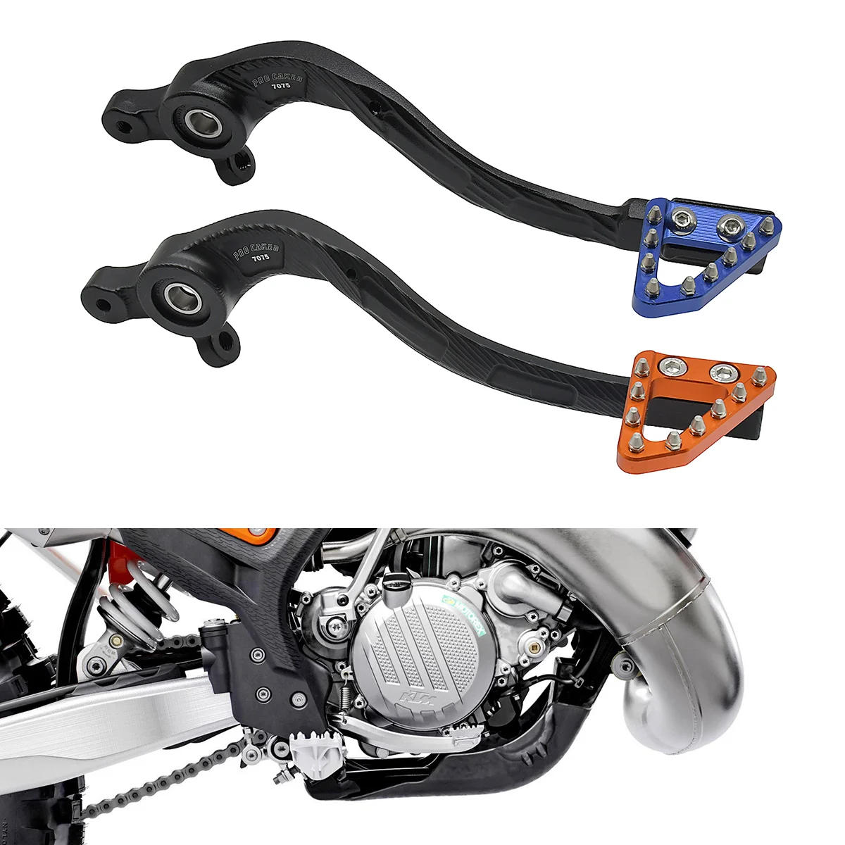 

Для KTM EXC EXC-F XC XCW SX 250 300 350 для Husqvarna TC TE TX FE Enduro внедорожный велосипед 2017-2022 Мотоцикл CNC педаль ножного тормоза