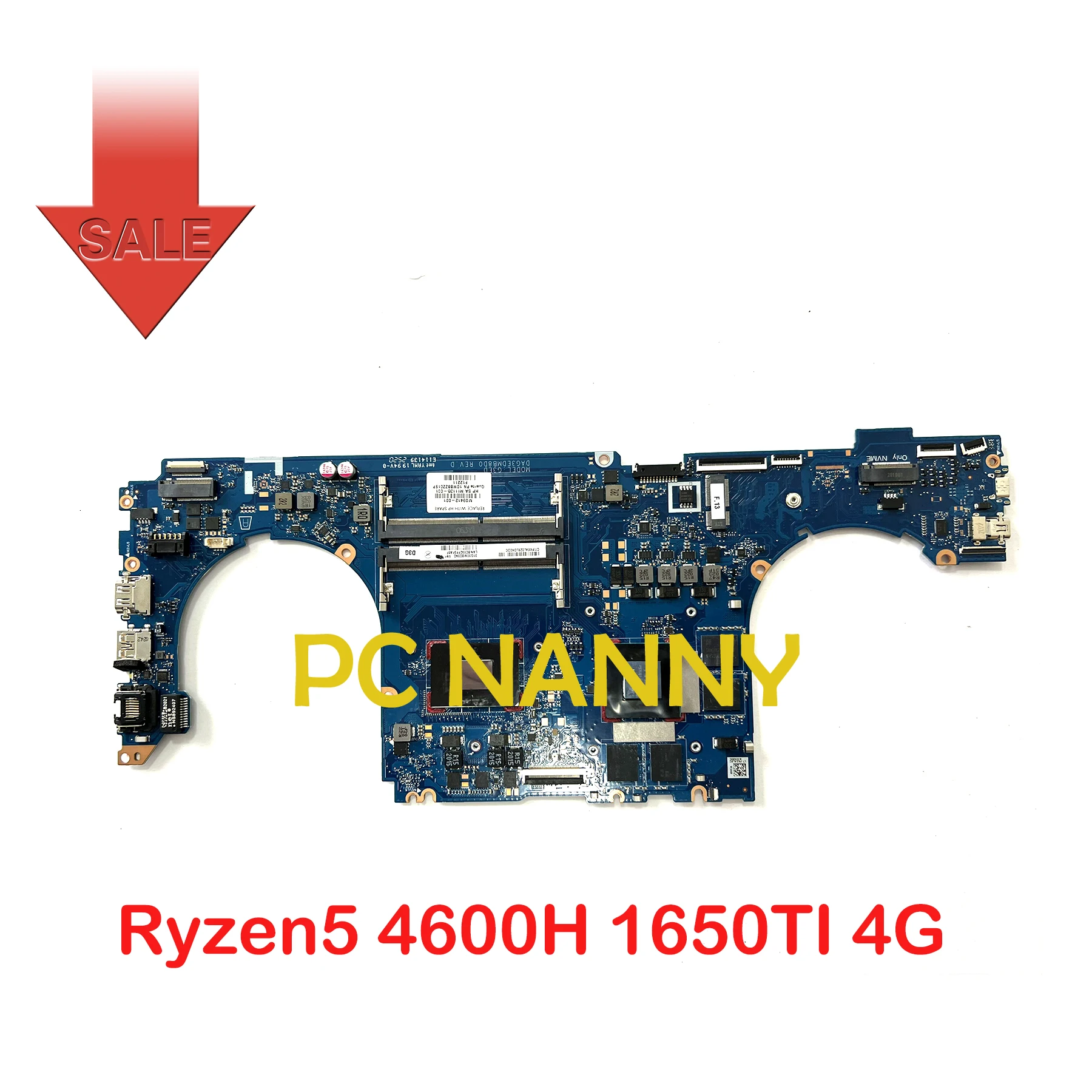 

Материнская плата PCNANNY для ноутбука hp Omen 15-EN DAG3EDMB8D0with AMD Ryzen5 4600H 1650TI 4G M09412-001