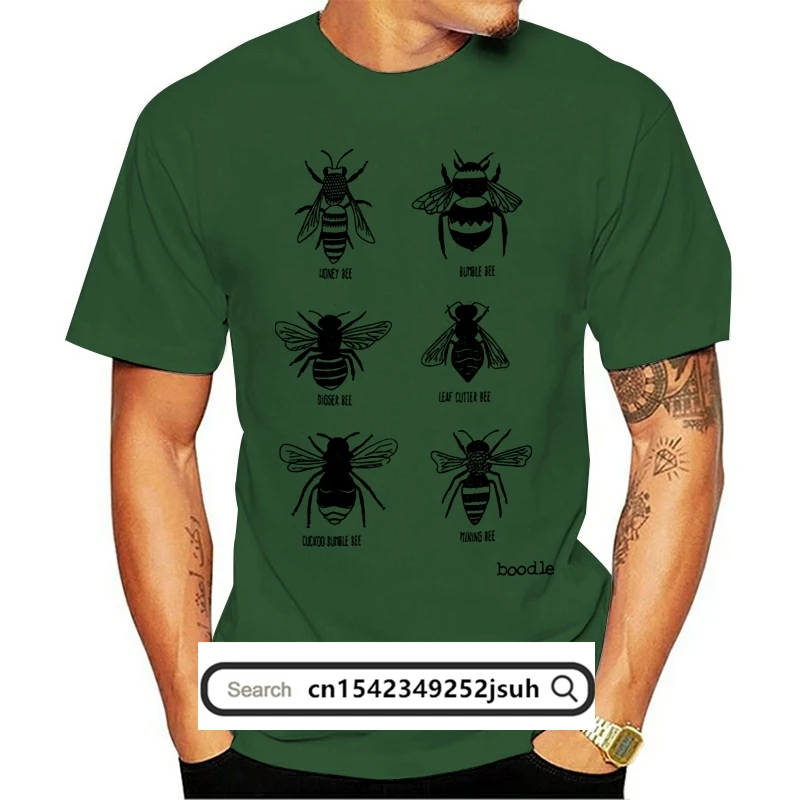 

Bee T-shirt - Organic Cotton Mens T-shirt - Screen Printed eco-friendly Mens Clothing - Bee Illustration - Animal Illustration
