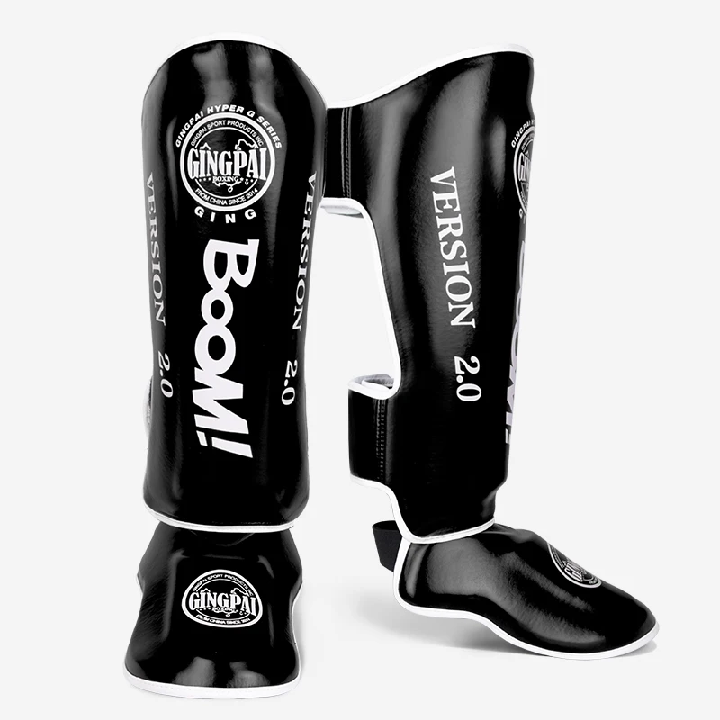 Shin Guard Pads Muay Thai Sanda Fighting Feet Back Shin Ankle Boxing Taekwondo Protective Gear shin guard pads kickboxing leg guards kickboxing shin guards