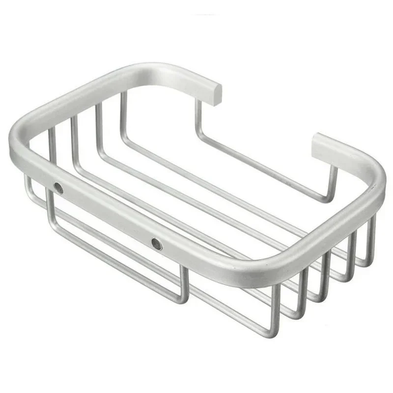 Description Picture 4 of item1pc Stainless Steel Soap Dishes Wall Mounted Shower Soap Holder Bathroom Storage Box Container Soap Dish Basket Tray Rack