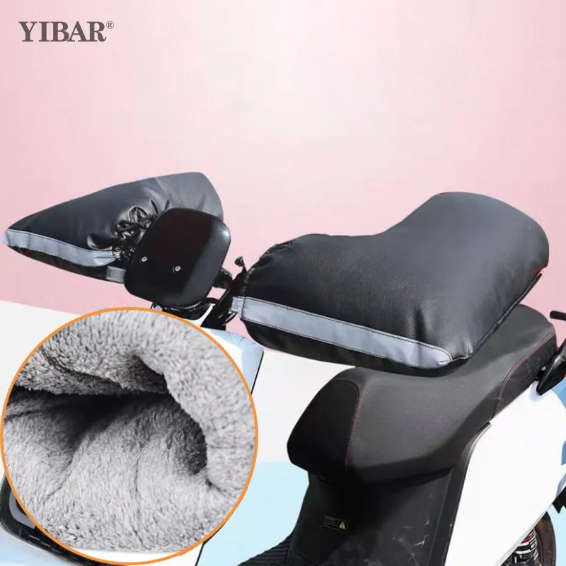 

Motorcycle Scooter Thick Warm Handlebar Muff Grip Handle Bar Muff Rainproof Riding Protective Winter Warmer Thermal Cover Gloves