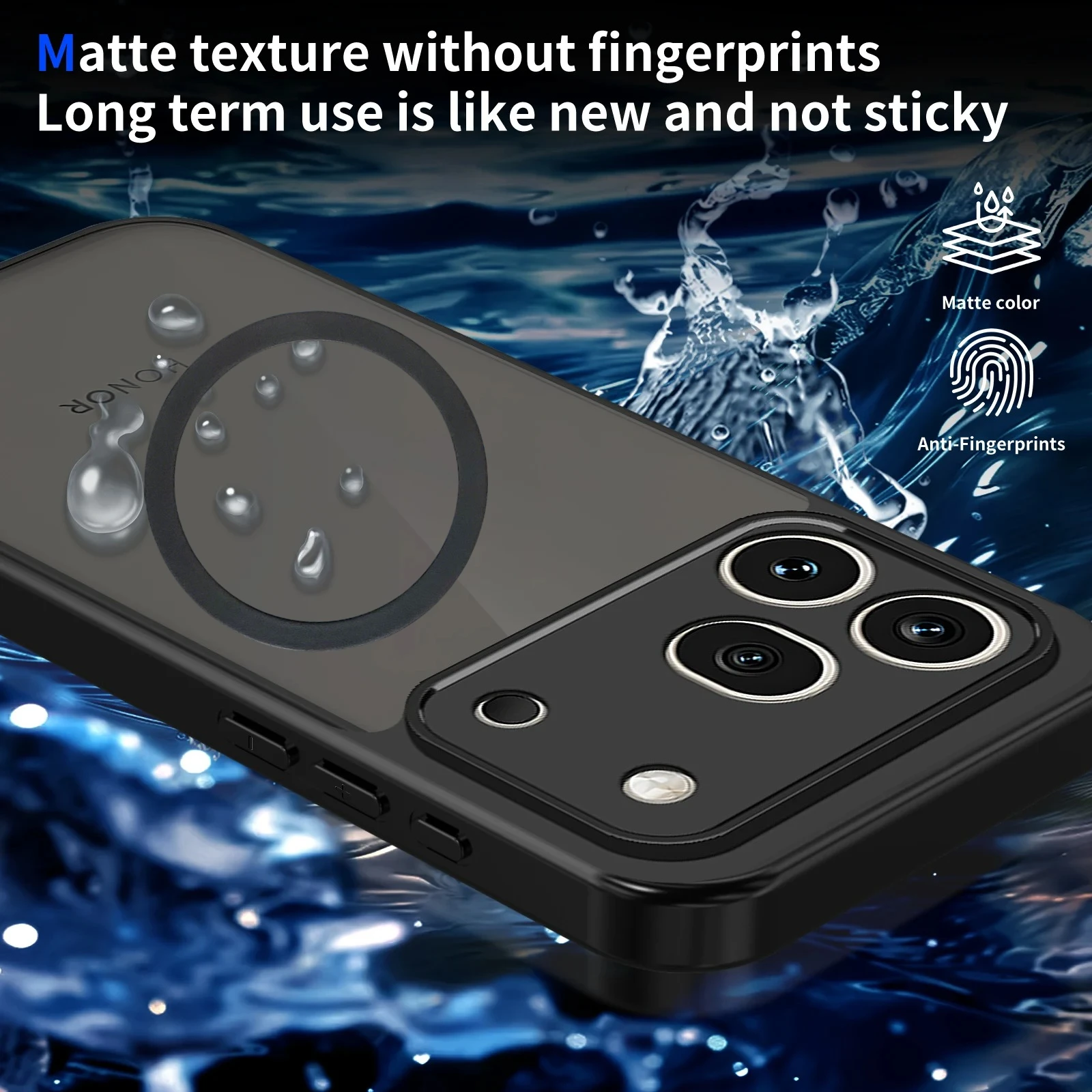 Premium Translucent Soft-Edged Phone Case with Magnetic Charging and Shockproof Protection