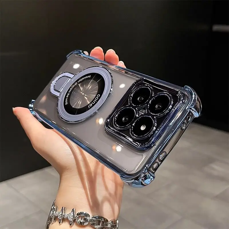 Advanced Transparent Electroplated Magnetic Bracket Cover with Reinforced Corners