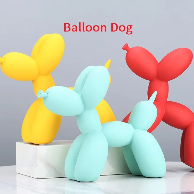 Matt Ballon Kutya Szobor Gyanta Modern Északi Kiegészítők Otthoni Dekorációs Díszek A Nappali Állati Figurákhoz - Image 3