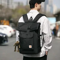 Large Capacity Oxford Men's Backpack Lightweight Breathable Travel Backpack High Quality Backpacks For Men Simple Black Male Bag 1