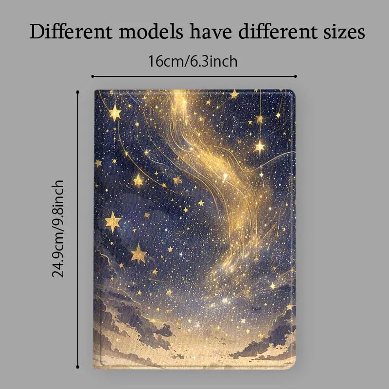 Blue Gold Starry Sky Pattern Tablet Case