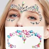 3D Rhinestone Face Tattoo Stickers For Festival Glitter Makeup Jewelry Sticker On Face Crystals Gems Jewels Diamonds Decoration 5