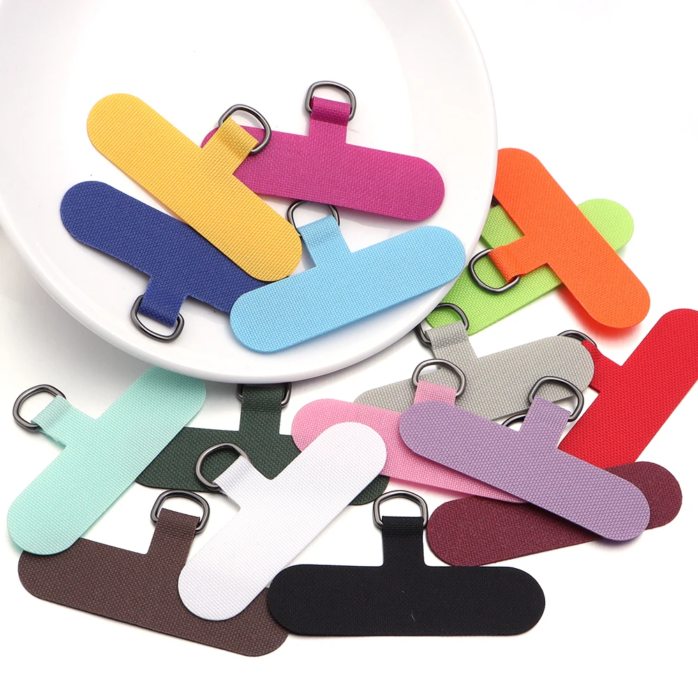 5-Piece Detachable Colorful Phone Lanyard Set with Metal Ring Clips & Hang Cords