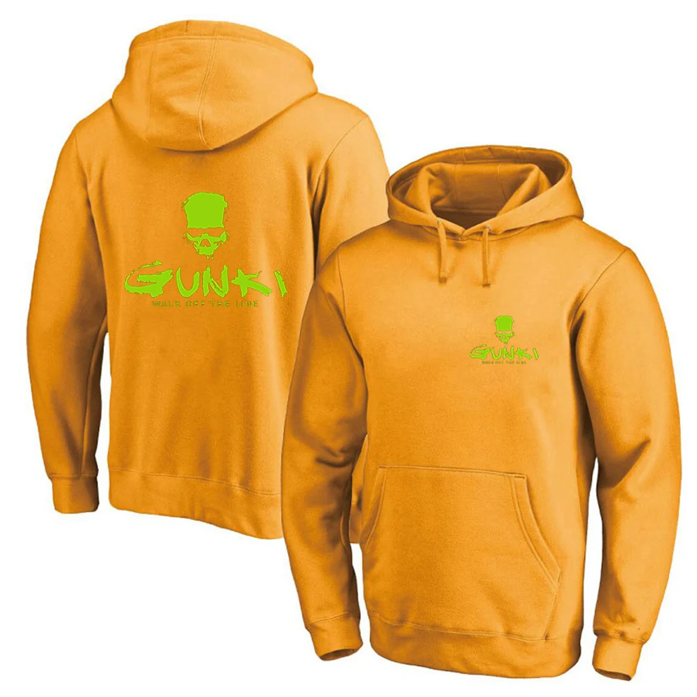 2024 Men's Autumn Gunki Solid Color Men Hoodies Warm Mens Sweatshirt Fashion Streetwear Casual Men's Loose Pullovers Brand Hoody 5