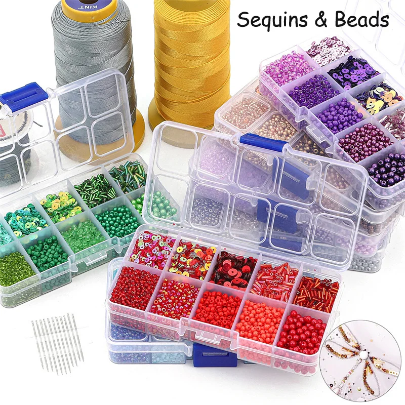 2mm 3mm 4mm 5mm Glitter Sequins Paillettes Beads for Sewing Embroidery DIY Artwor Necklace Bracelet Clothes Garment Ornament