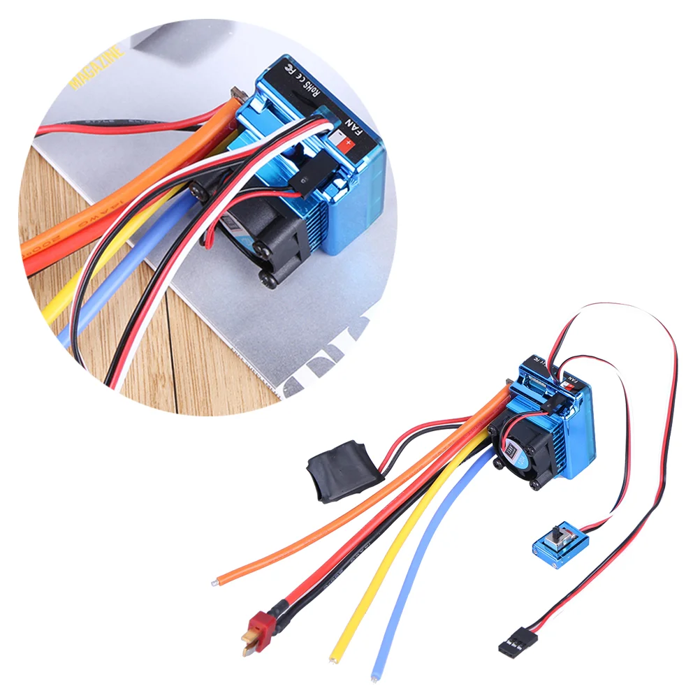 

120A ESC бесщеточный Электрический контроллер для радиоуправляемого автомобиля 1: 10/, маленький портативный эффективный контроллер, бесщеточный двигатель
