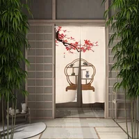 Chinese Style Scenery Door Curtain Landscape Ink Art Painting Curtain Living Room Japanese Doorway Entrance Hanging Half-Curtain 2