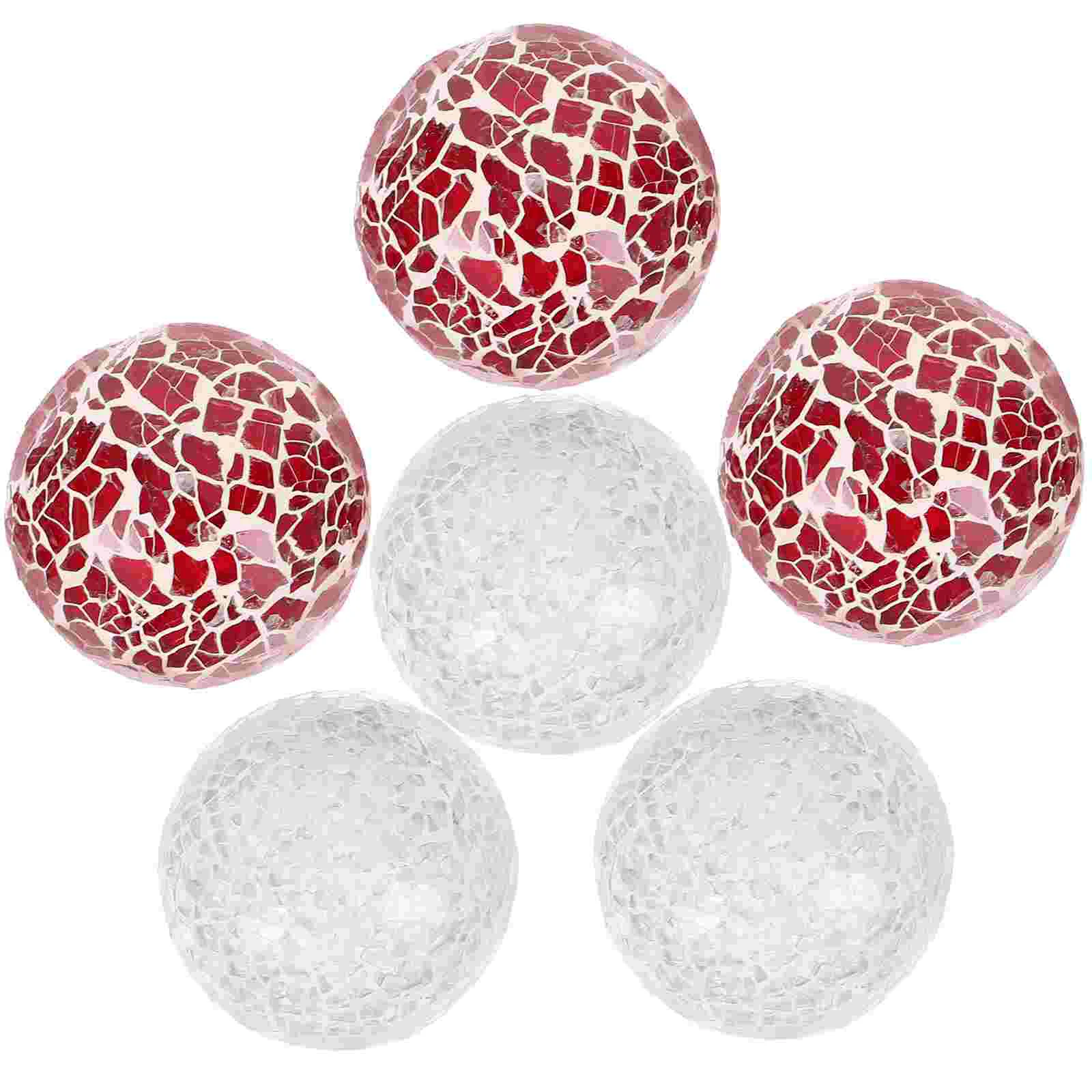

Decorative Ball Set Christmas Mosaic Glass Orbs Centerpiece Balls Decoration Glass Solid Ball Mirror Glass Ball Decorate Bowls