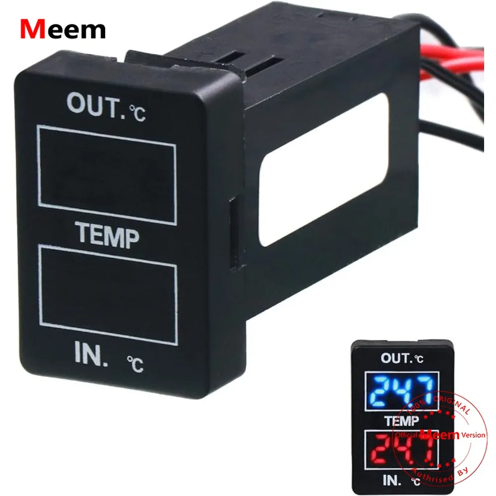 Exibição de Temperatura Interna e Externa do Carro Temperatura Fahrenheit Sensores de Temperatura Dupla para Toyota tipo a