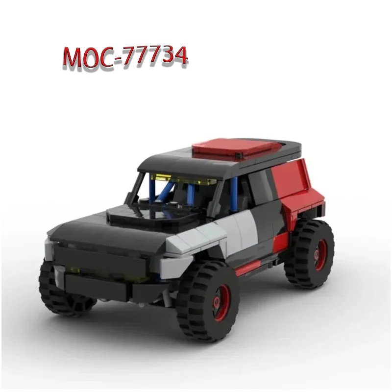 MOC-77734 오프로드 자동차 자동 잠금 빌딩 블록 모델 빌딩 퍼즐, 생일 크리..