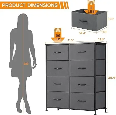 Grey-8-Drawer