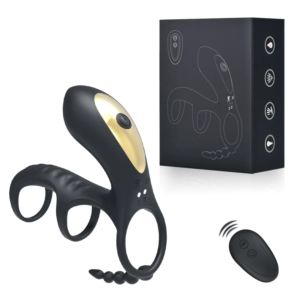 Vibrating Clitoral Sucking Ring And Triple Male Toy Stimulator_voghion.com