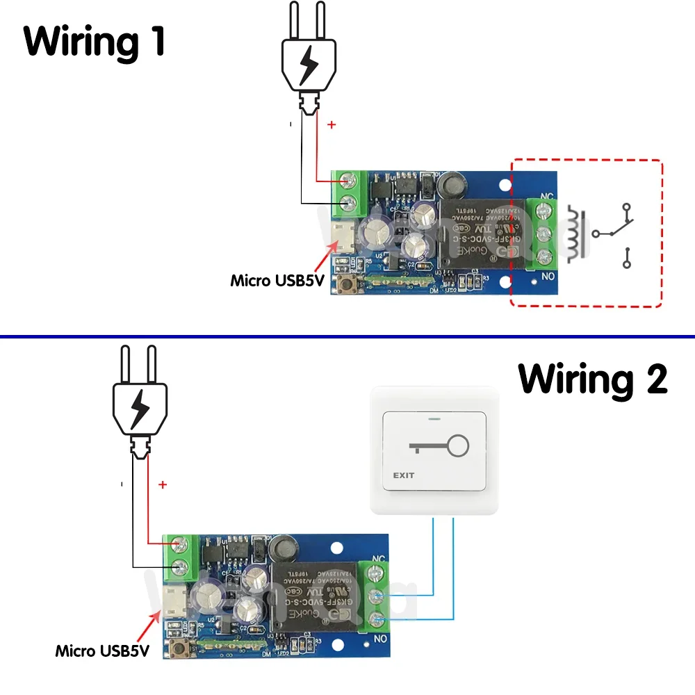 EWelink Smart WiFi Relay Smart Switch DC 5V 12V 24V 48V Wireless Remote Control 1 Channel Alexa Googole Home Voice Control