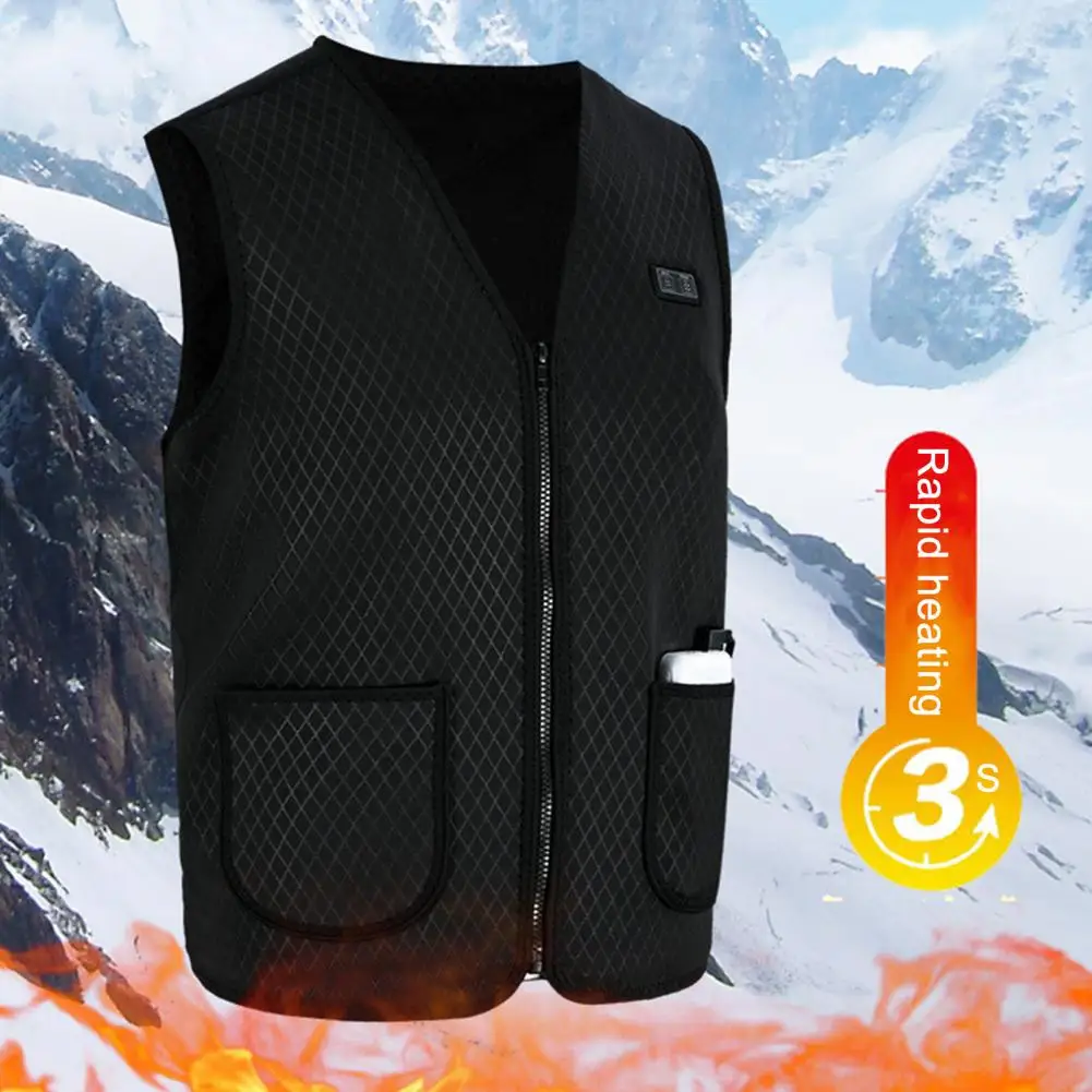 8 Places Heated Vest Male USB Self Heating Vest Waistcoat Dual Switch Winter Smart Heating Jackets Men Women Thermal Heat Vest