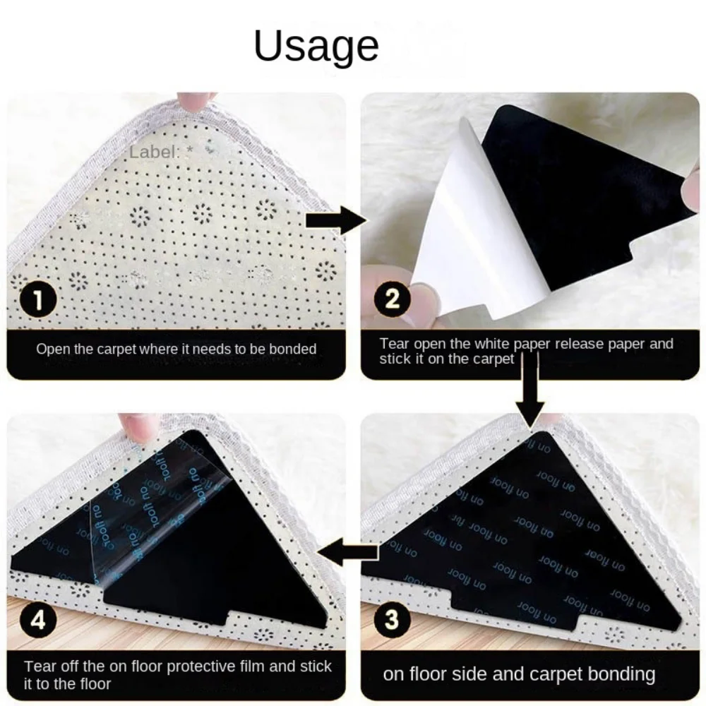 PU Household Carpet Non-Slip Paste Wash No Trace Strong Stick Triangle Carpet No Residual Glue Universal Fixed Paste non slip carpet