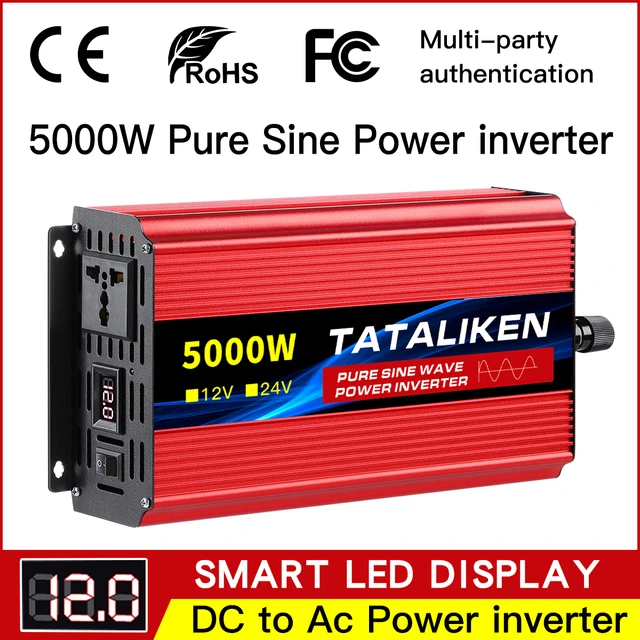 pure sine wave inverter 12V to 220V 1600W 2500W 3500W 4500W DC to AC  voltage converter