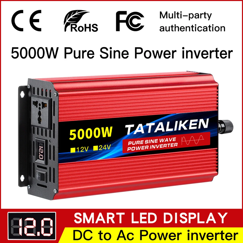 Pure Sine Voltage Converter Car Inverter 12V to 230V Converter