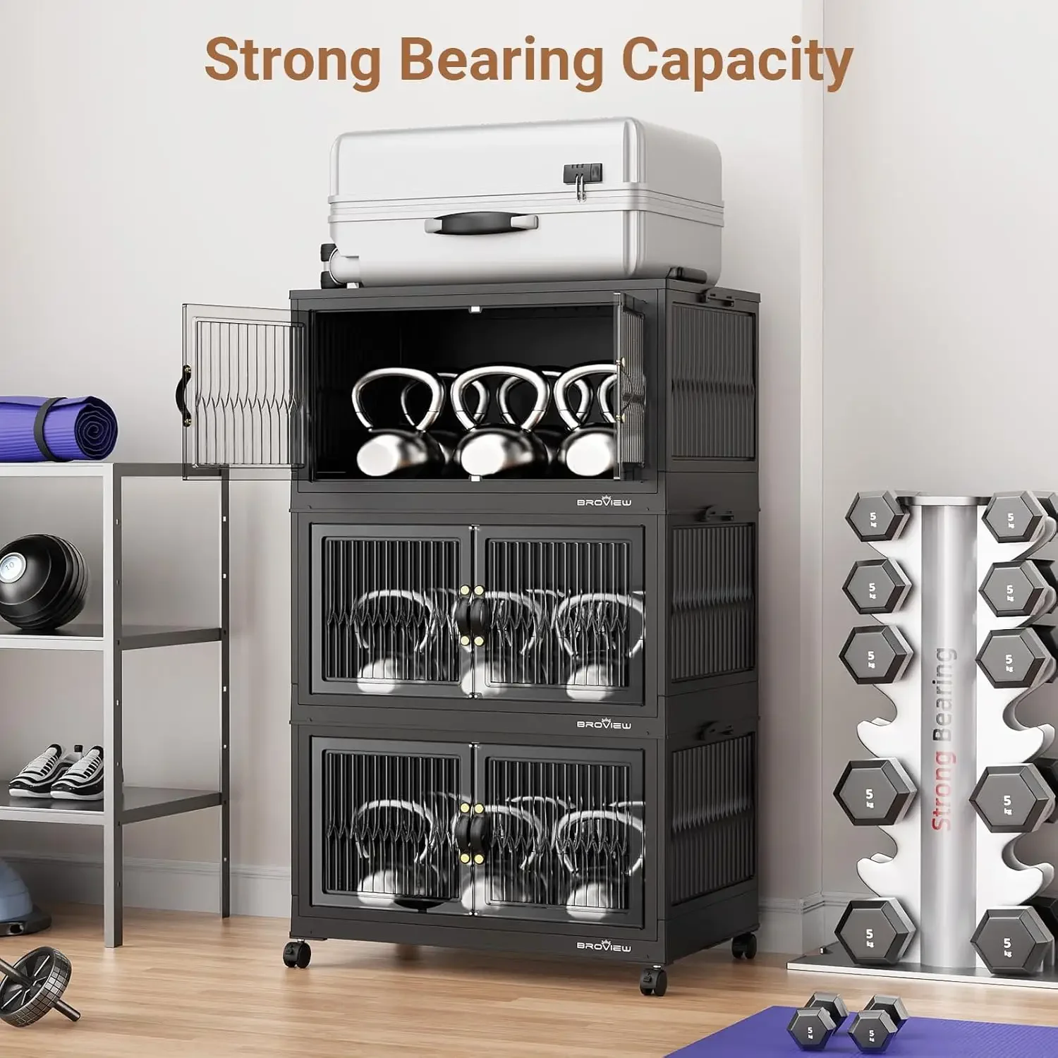 320 Qt storage bin set – capacity and size overview