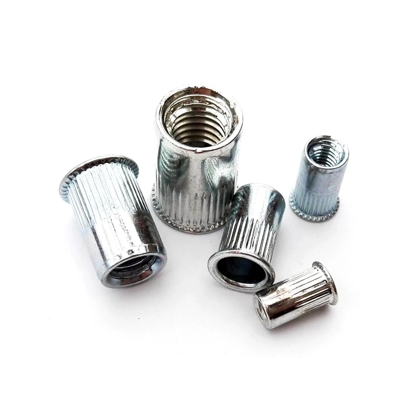 Carbon Steel Rivet Nut M3 M4 M5 M6 M8 M10 M12 Zinc-plated Small Countersunk Head Threaded Binding 10/20pcs