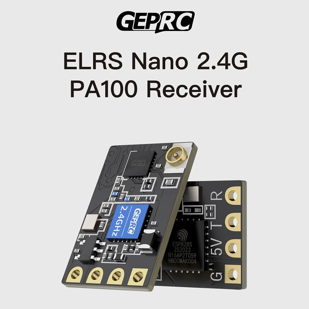 

GEPRC ELRS Nano 2,4G PA100/ELRS двойная антенна 2,4G/ 868MHz 915MHz/NanoSE приемник для дальнего радиуса FPV аксессуары для гоночного дрона