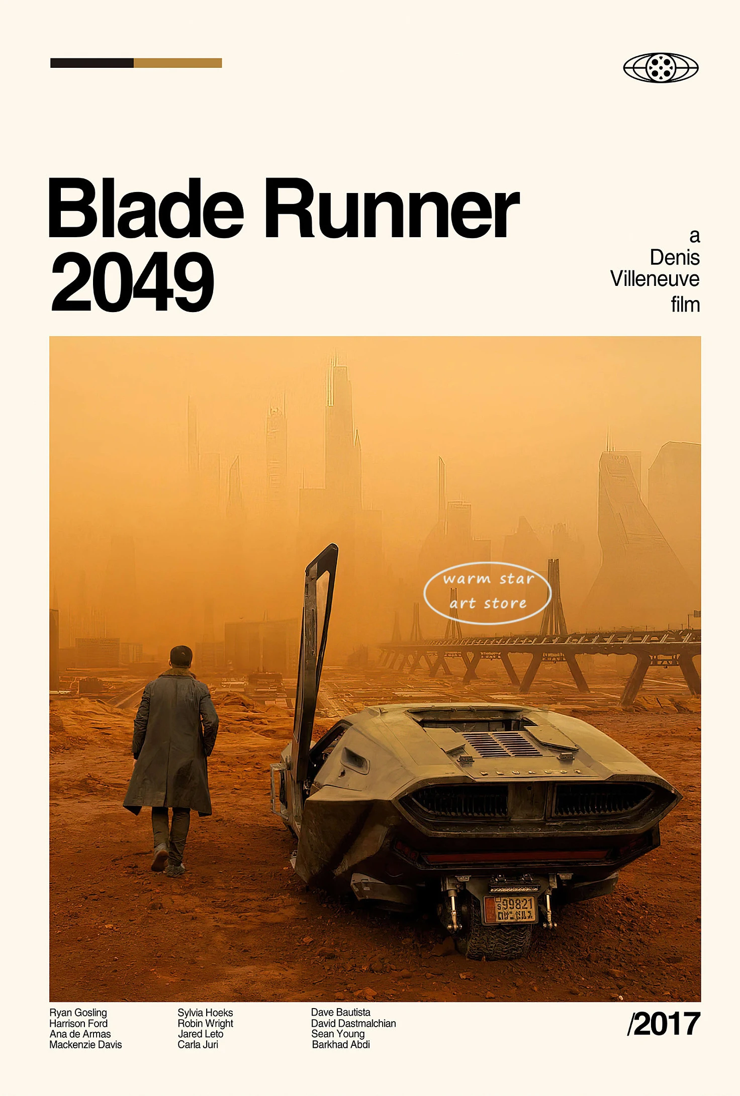 TNERPAR Blade Runner 2049 Classic Art Poster Decoratief Schilderij Canvas Muurkunst Woonkamer Poster Slaapkamer Schilderij, Muurkunst Foto Print Moderne Familiekamer Decor 60 x 90 cm
