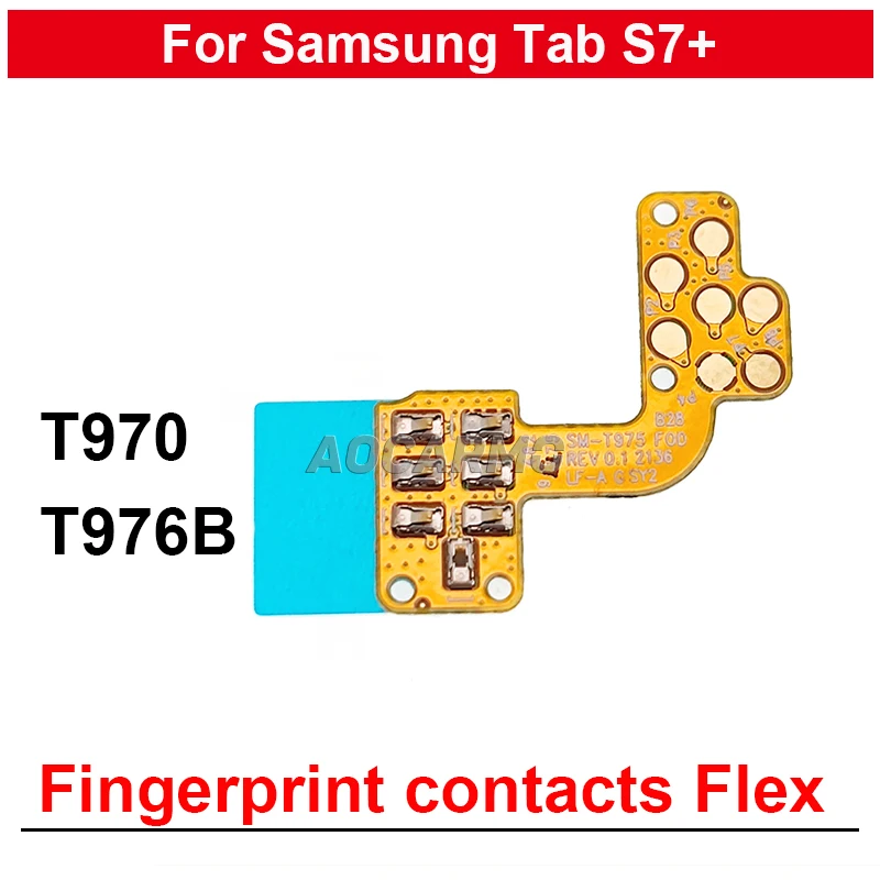 

For Samsung Galaxy Tab S7+ S7 Plus SM-T976B T970 T976 Fingerprint Contacts Sensor Contactor Flex Cable Replacement Parts